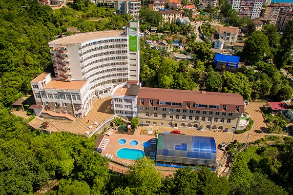 Front view of the hotel