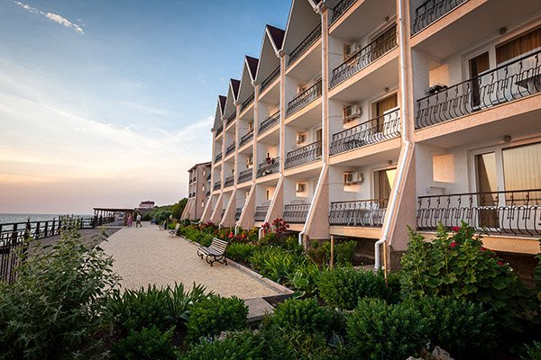 Front view of the hotel