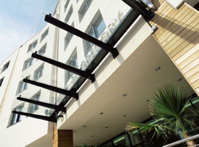 Front view of the hotel