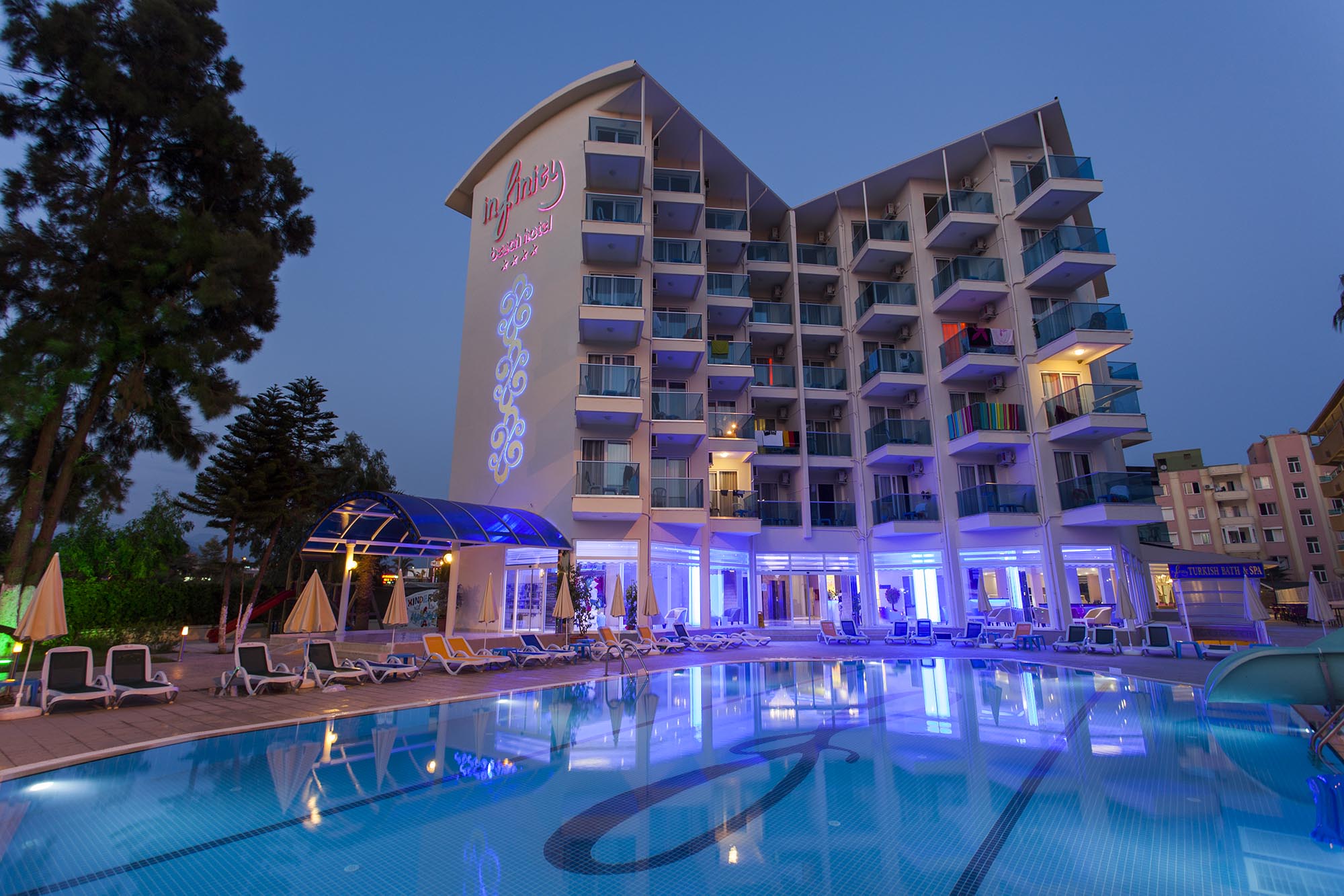 Front view of the hotel