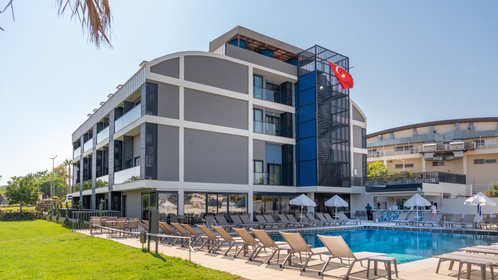 Front view of the hotel