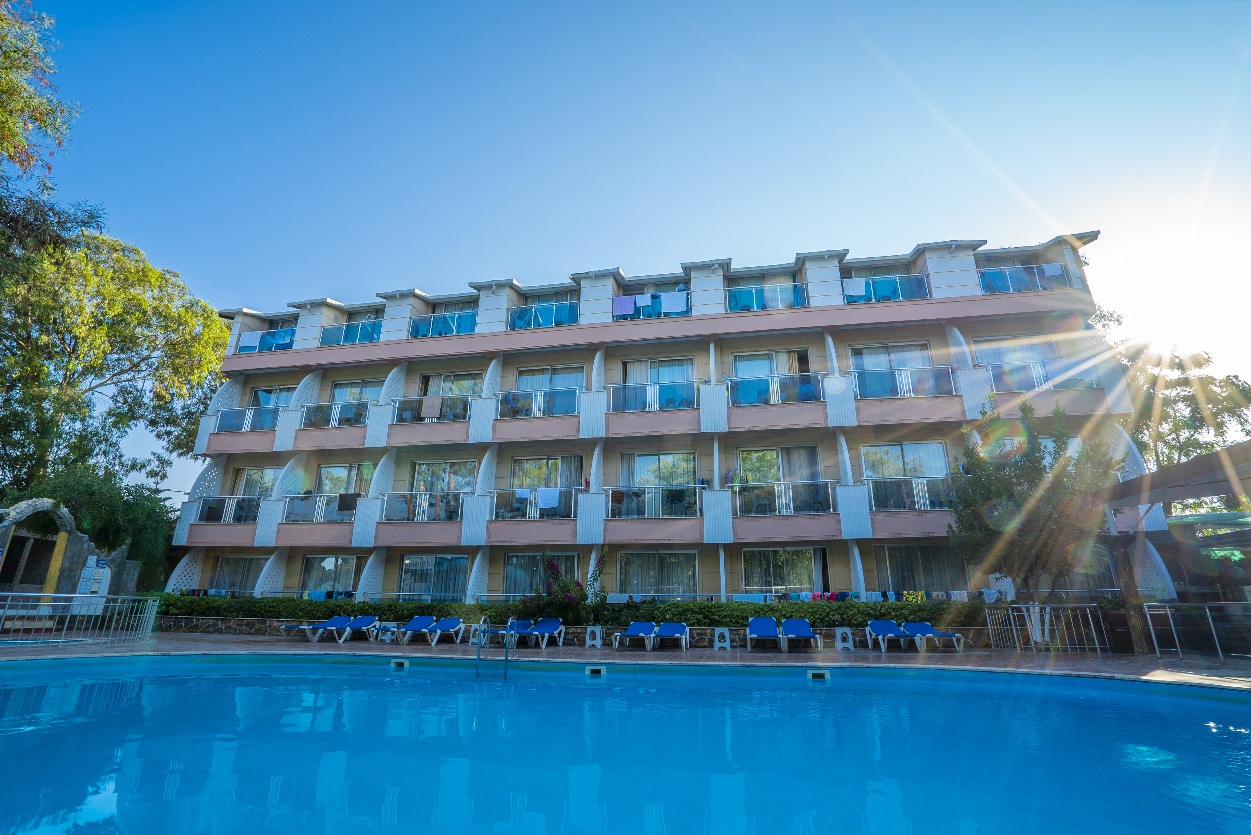 Front view of the hotel