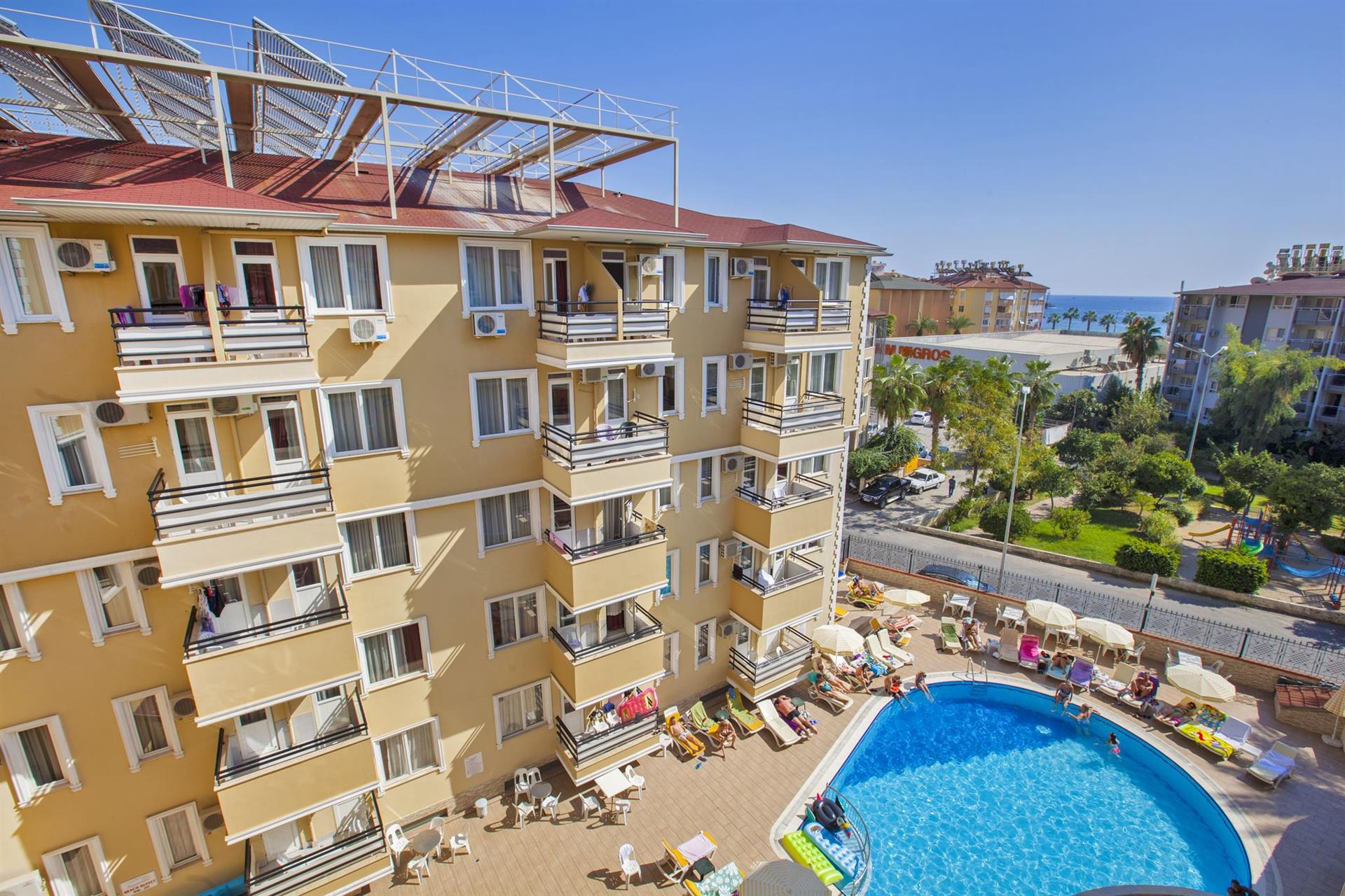 Front view of the hotel