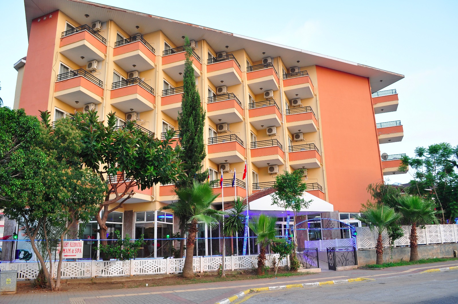 Front view of the hotel