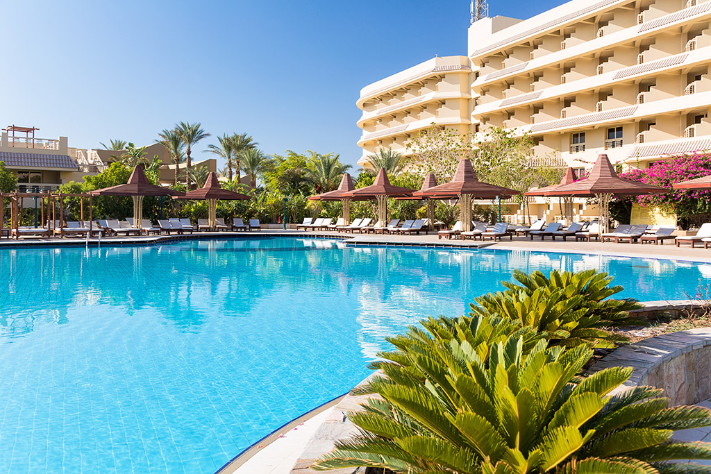 Front view of the hotel