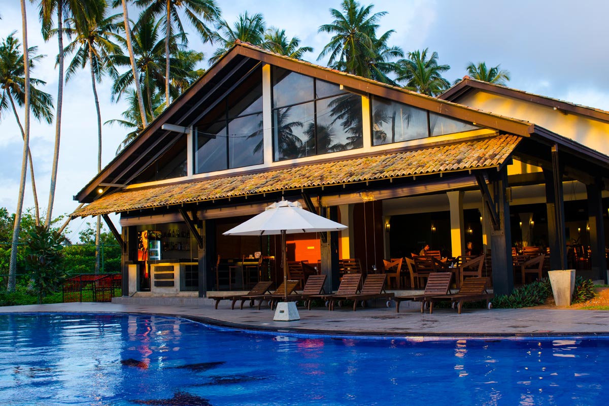 Front view of the hotel