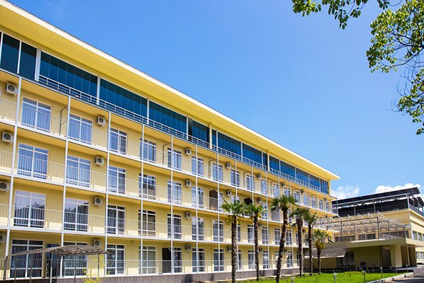 Front view of the hotel