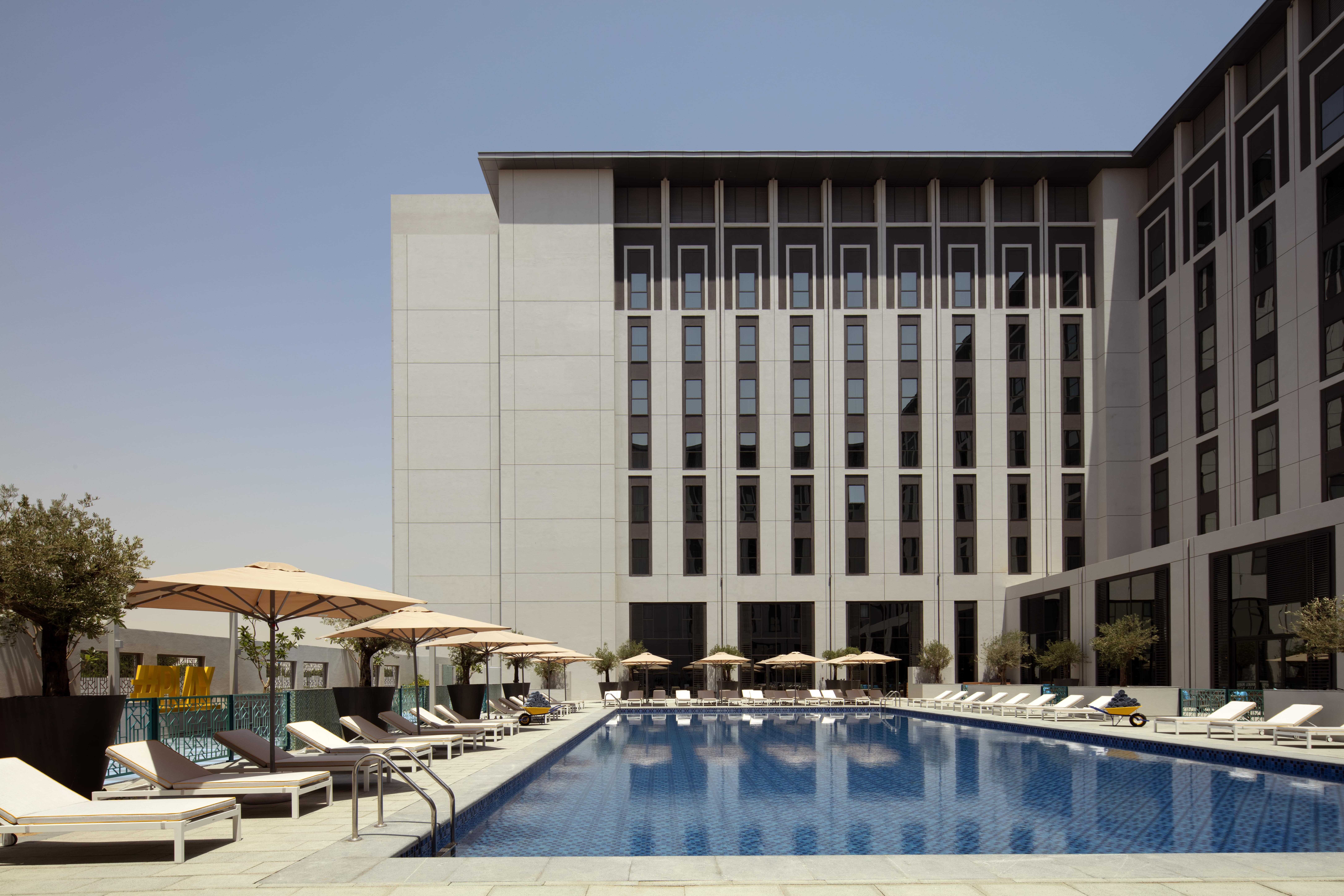 Front view of the hotel