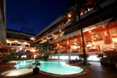 Front view of the hotel
