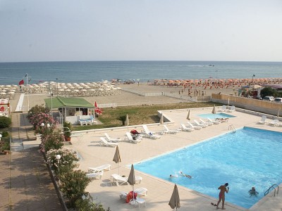 Front view of the hotel